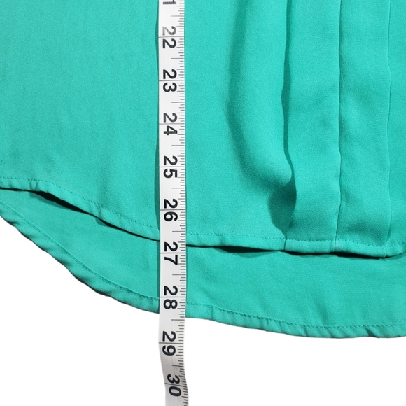 Metaphor Pullover Long Sleeve Teal Green Blouse Size Small - Picture 6 of 10